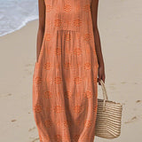 Franca | Rochie din bumbac fără mâneci cu buzunare