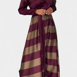 Rochie Camasa Lungă cu Dungi Nessia cu Curea