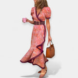 Rochie Romantică cu Curea și Detalii Pufos