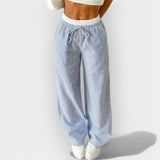 Pantaloni Largi cu Dungi