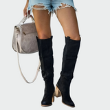 Botine ortopedice din piele până la genunchi