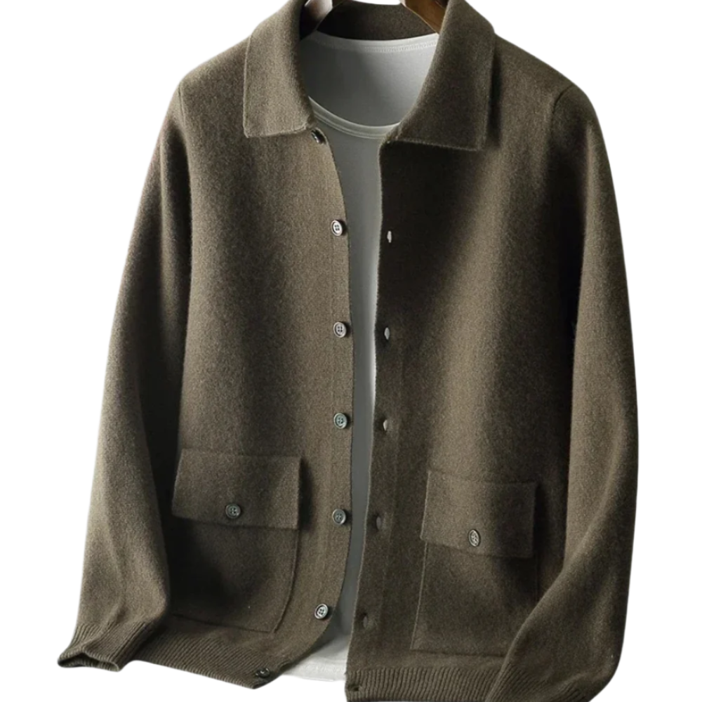 Cardigan din lână merino Janus