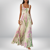 Penelope™ | Rochie Maxi din Chiffon cu Flori Pliante