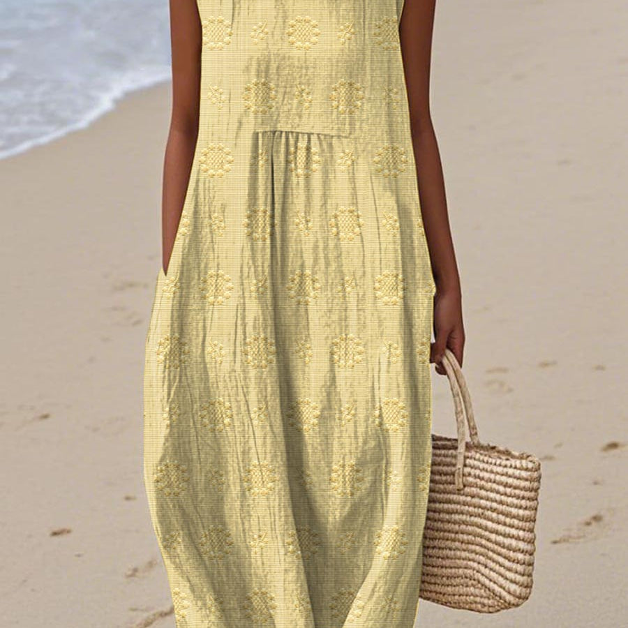 Franca | Rochie din bumbac fără mâneci cu buzunare