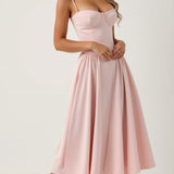 Odette Élégance | Rochie midi cu corset structurat