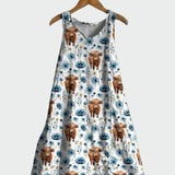 Rochie cu Imprimeu de Vaci