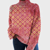 Lara - Pulover Artistic cu Guler Înalt