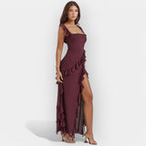 Rochie cu Fanta și Detalii Volante