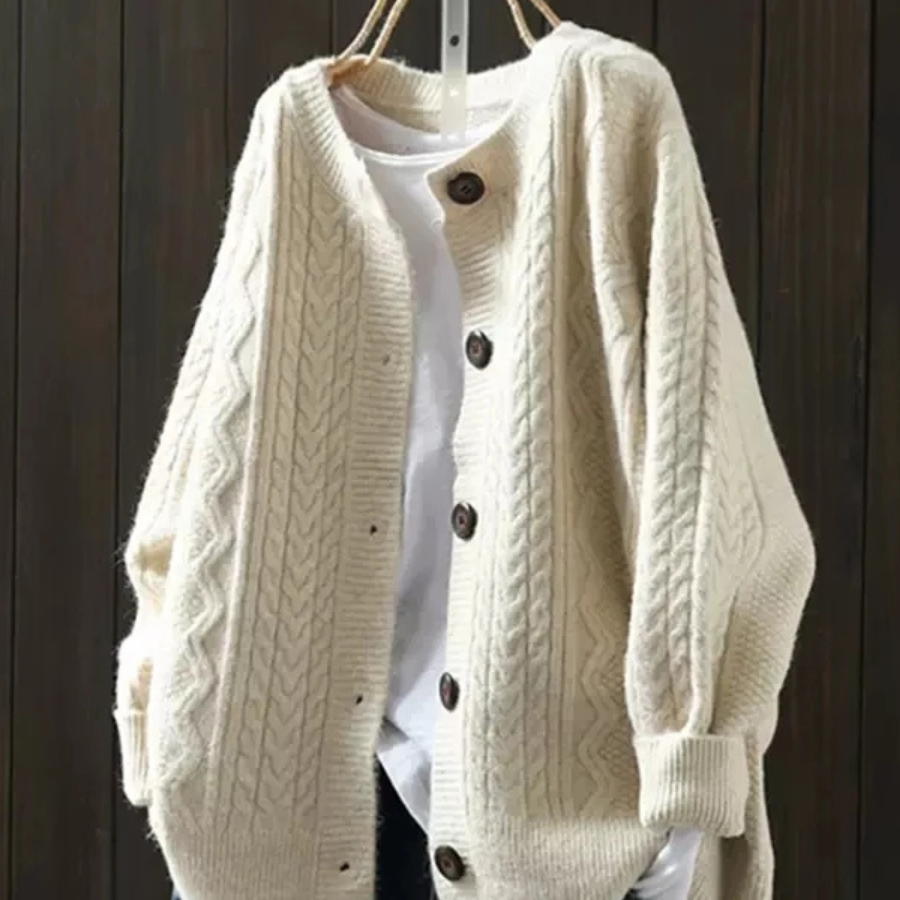 Lorenza | Cardigan Tricotat în Împletitură