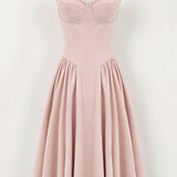 Odette Élégance | Rochie midi cu corset structurat