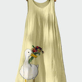 Rochie cu Imprimeu de Rață