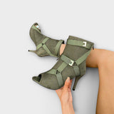 Luísa - Sandale elegante cu vârf deschis și toc