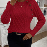 Francisca | Pulover din tricot cu butoane