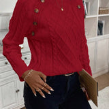 Francisca | Pulover din tricot cu butoane