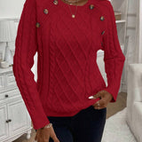 Francisca | Pulover din tricot cu butoane