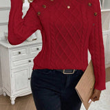 Francisca | Pulover din tricot cu butoane