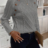 Francisca | Pulover din tricot cu butoane