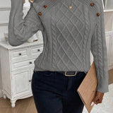 Francisca | Pulover din tricot cu butoane