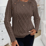 Francisca | Pulover din tricot cu butoane