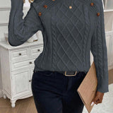 Francisca | Pulover din tricot cu butoane