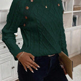 Francisca | Pulover din tricot cu butoane