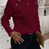 Francisca | Pulover din tricot cu butoane