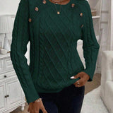 Francisca | Pulover din tricot cu butoane