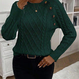 Francisca | Pulover din tricot cu butoane