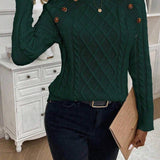 Francisca | Pulover din tricot cu butoane