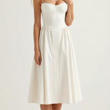 Odette Élégance | Rochie midi cu corset structurat