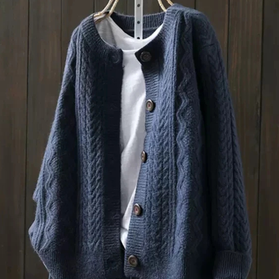 Lorenza | Cardigan Tricotat în Împletitură