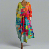 Rochie de lux cu decolteu în V, realizată din material de înaltă calitate