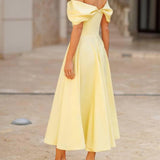 Isadora | Rochie Maxi Elegantă cu Umeri La Vedere și Drapare