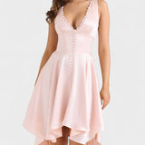 Élodie | Rochie Romantică Din Satin Strălucitor & Dantelă Delicată