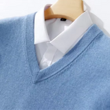 Pulover elegant cu decolteu în V