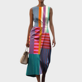 Rochie fără mâneci cu model