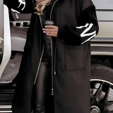 Rosa | Sacou-cardigan elegant cu glugă