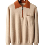 Polo Castelle cu fermoar din cașmir