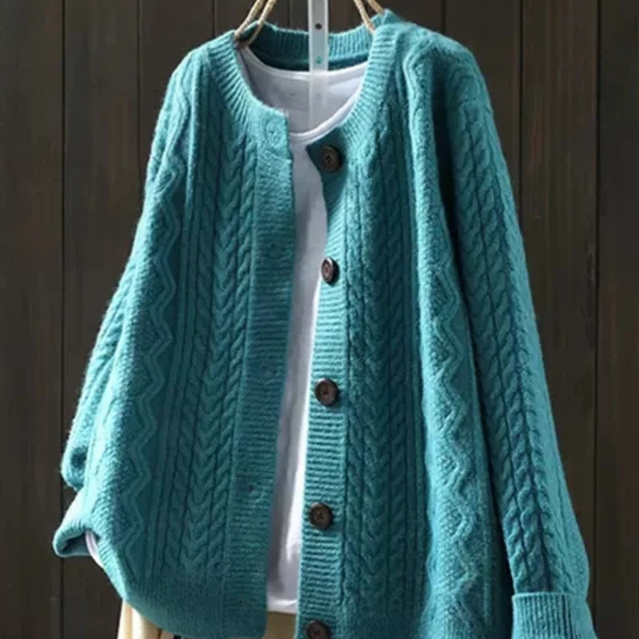 Lorenza | Cardigan Tricotat în Împletitură