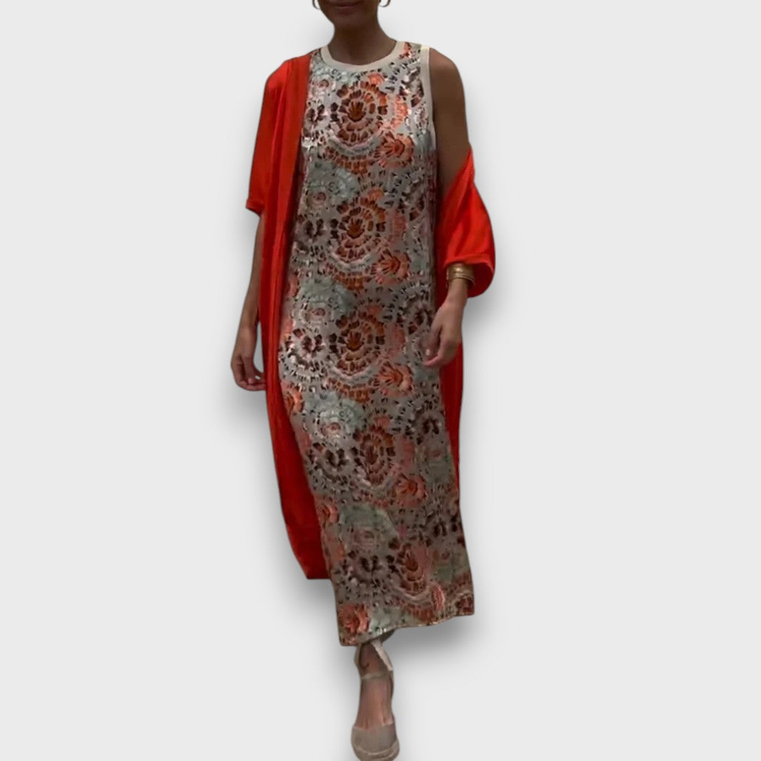 Rochie Maxi cu Cardigan