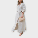 Rochie Maxi Cu Cămașă Elegantă și Curea