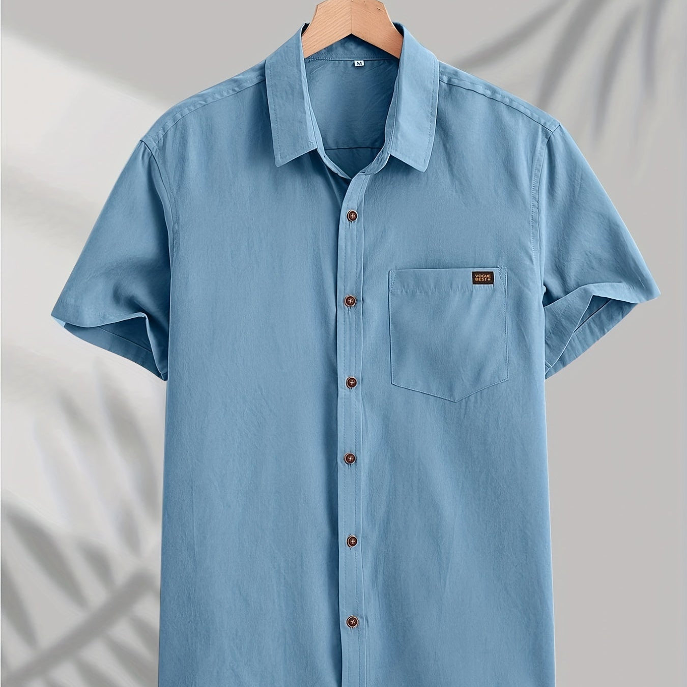 Cămașă casual din bumbac cu mânecă scurtă