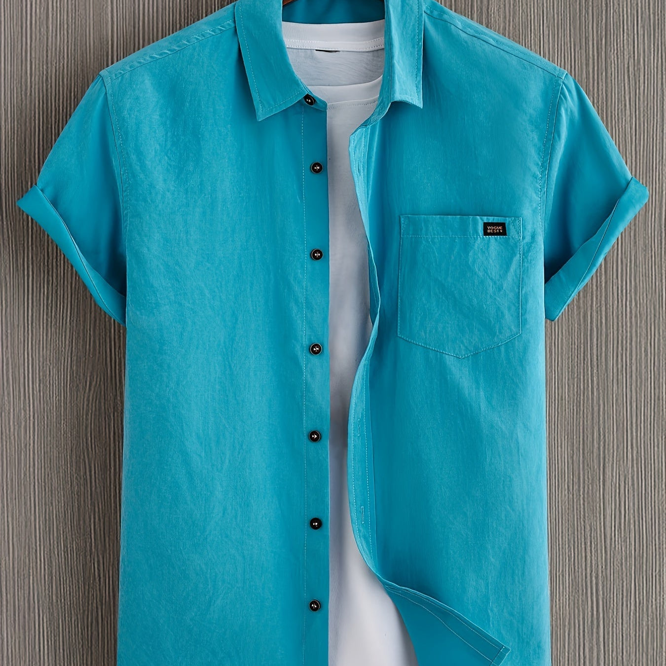 Cămașă casual din bumbac cu mânecă scurtă