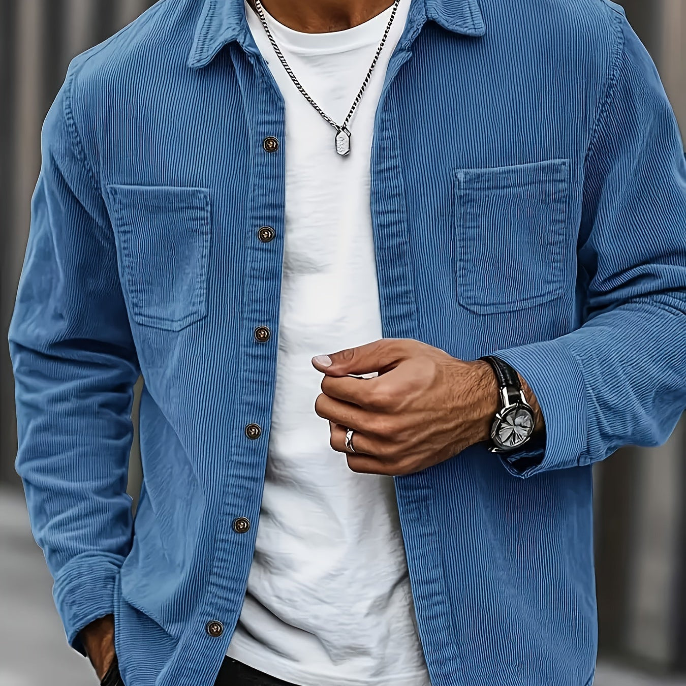 Casaco de bombazina casual