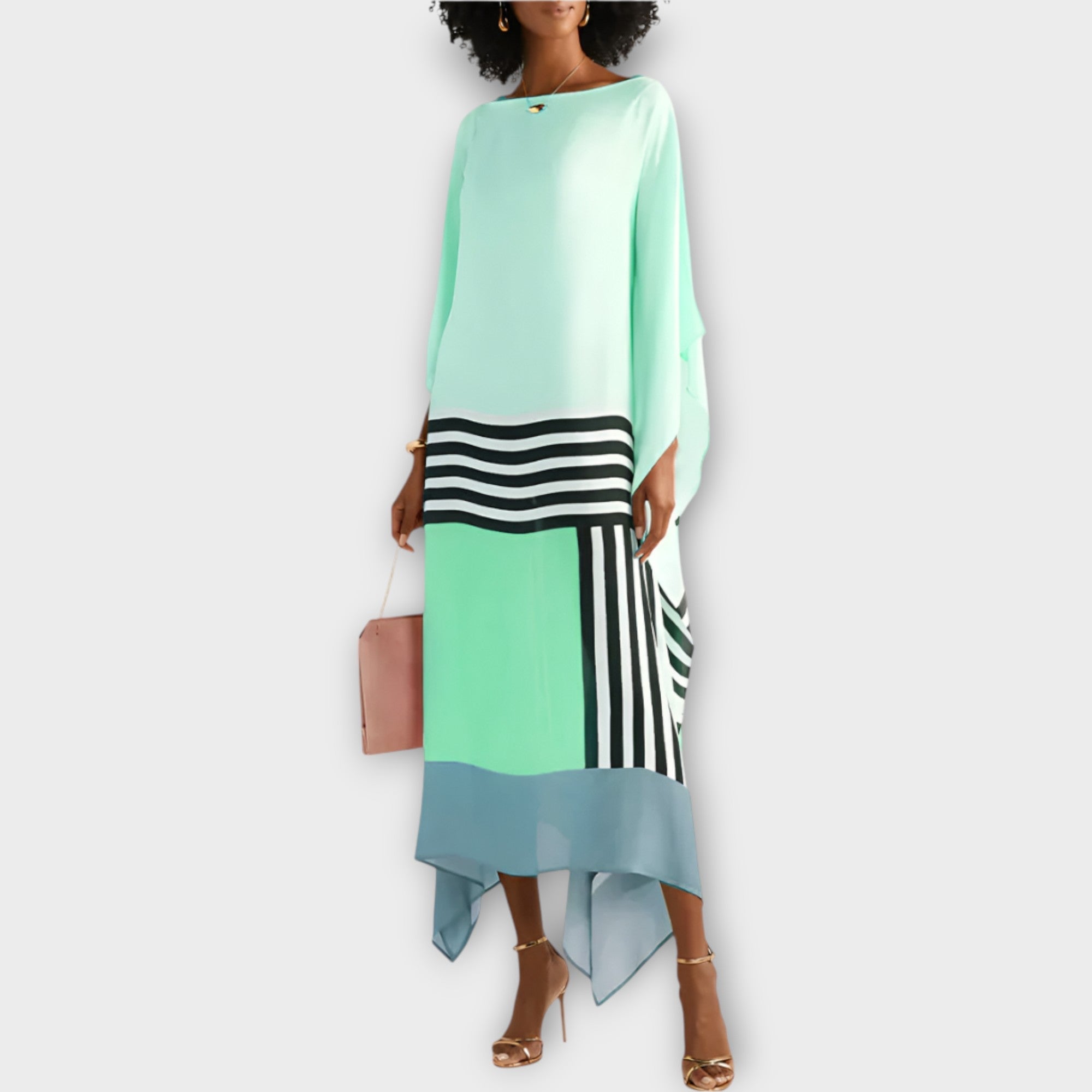 Kaftan cu Design Liniar