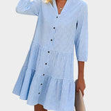 Rochie de Vară Cu Carouri Ușoară și Flattering