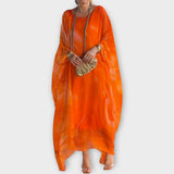 Maxi Kaftan cu Textură Transparentă