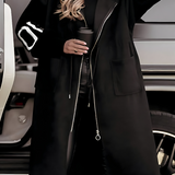 Rosa | Sacou-cardigan elegant cu glugă