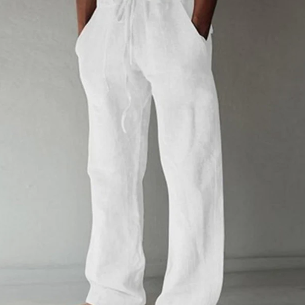 Pantaloni din in respirabili