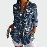 Cămașă stilată cu imprimeu floral